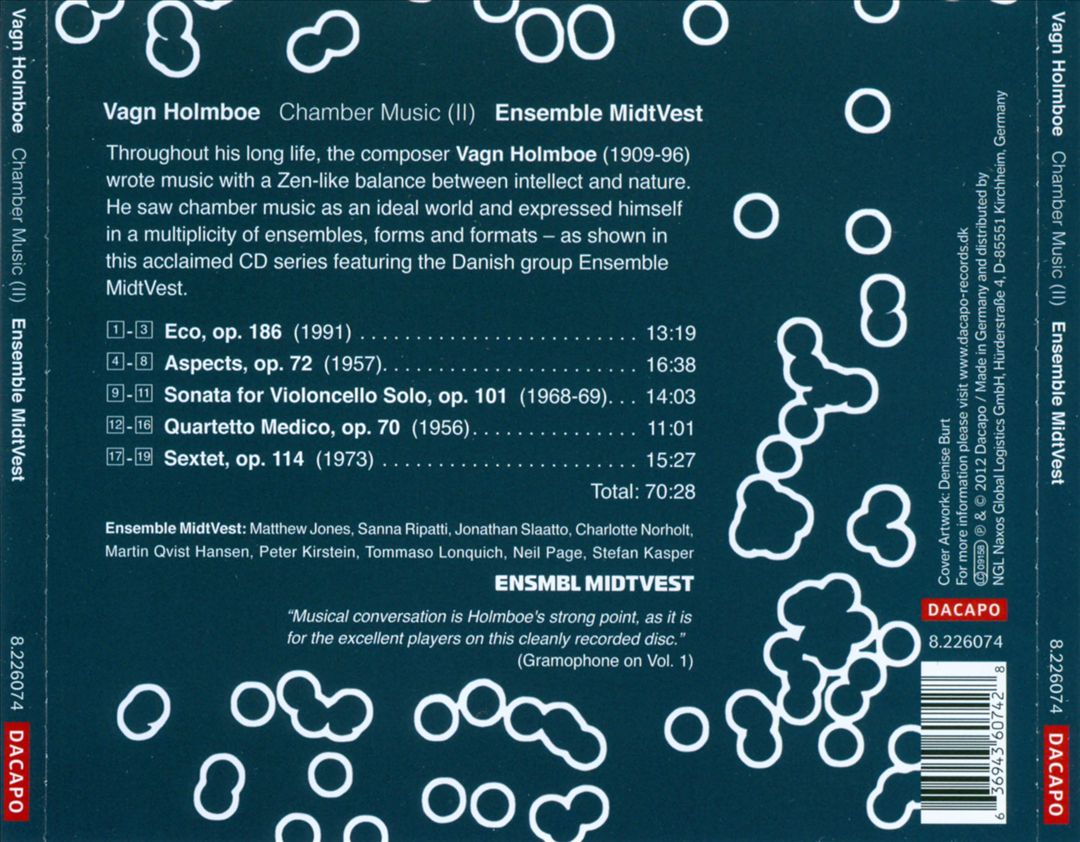 Vagn Holmboe: Chamber Music (II) cover art