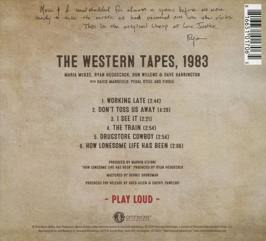 Western Tapes, 1983 cover art