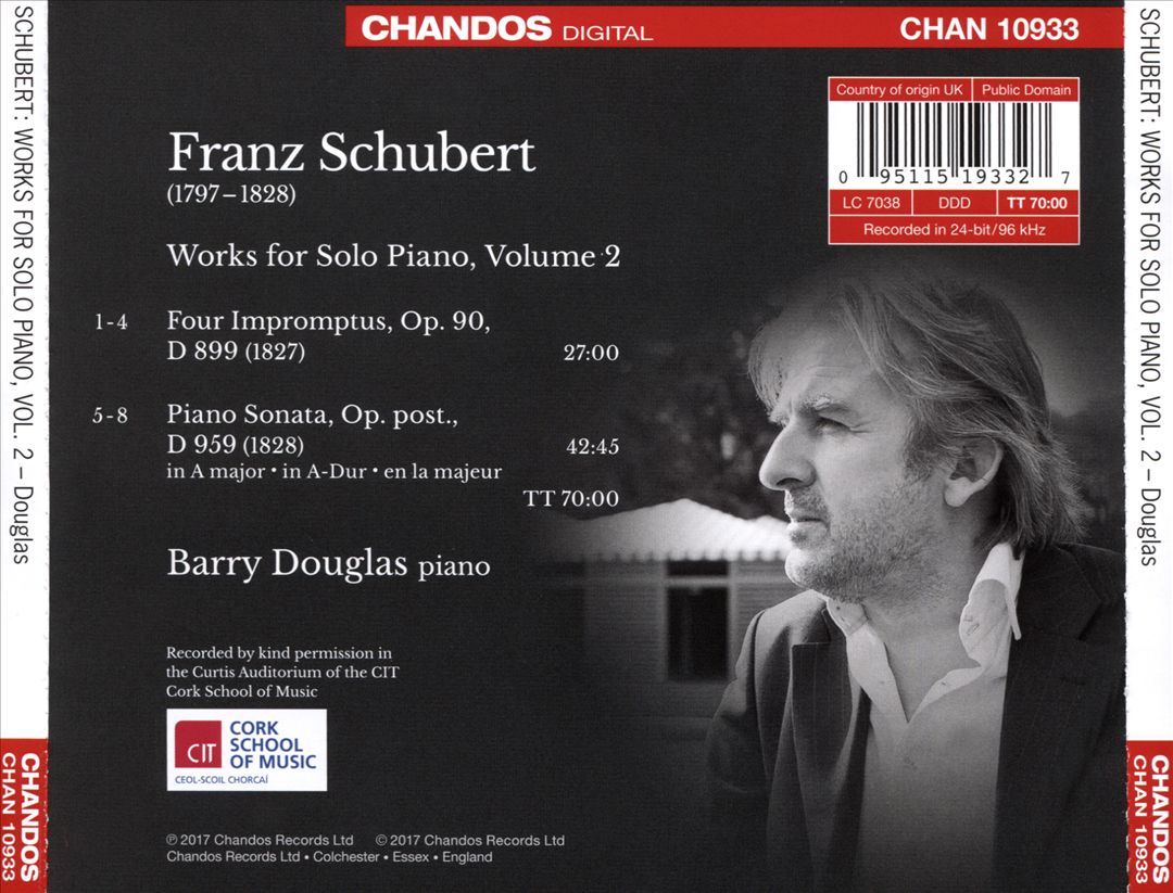 Schubert: Works for Solo Piano, Vol. 2 cover art