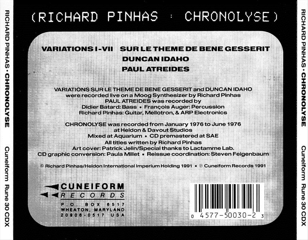 Chronolyse cover art