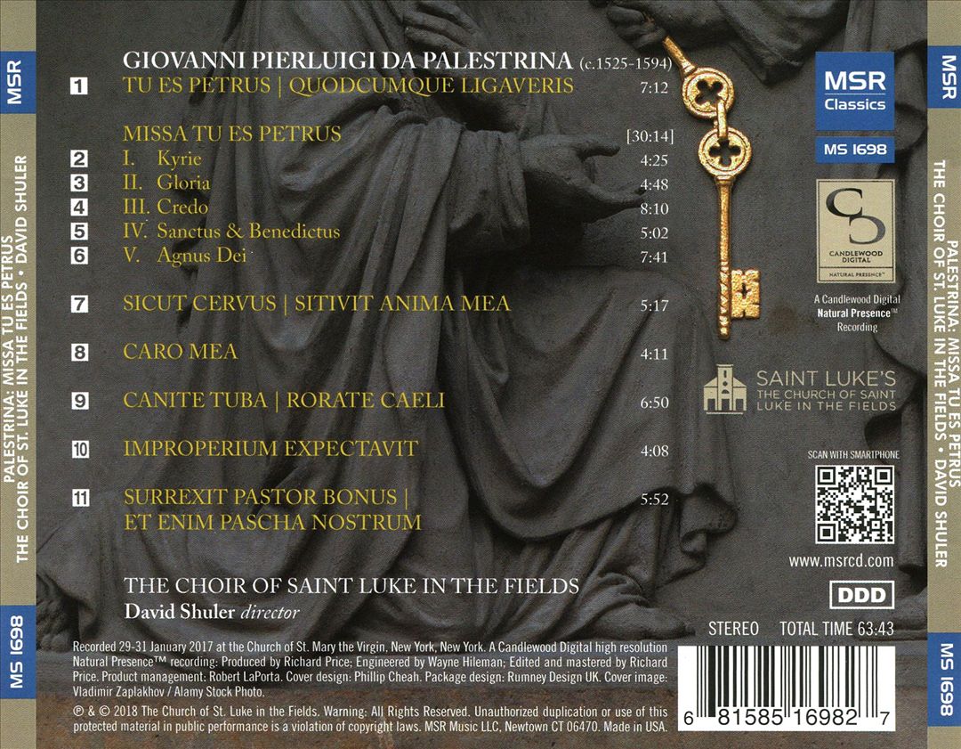 Giovanni Pierluigi da Palestrina: Missa Tu es Petrus cover art
