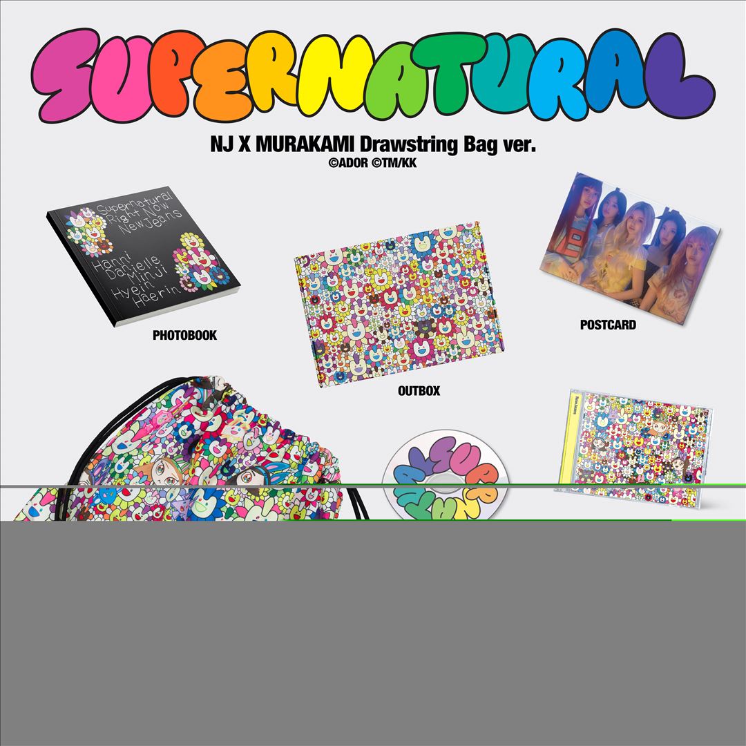 NewJeans 'Supernatural' NJ X MURAKAMI [Drawstring Bag ver.] cover art