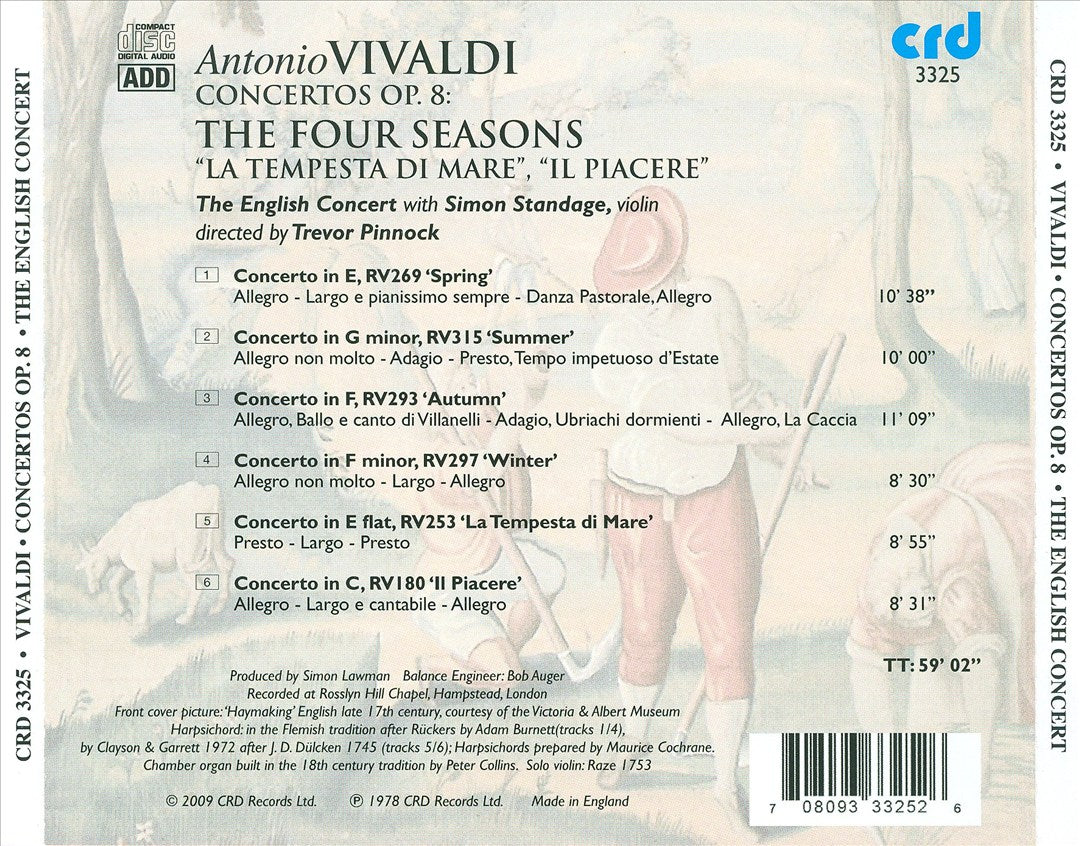 Vivaldi: Concertos, Op. 8 - The Four Seasons cover art