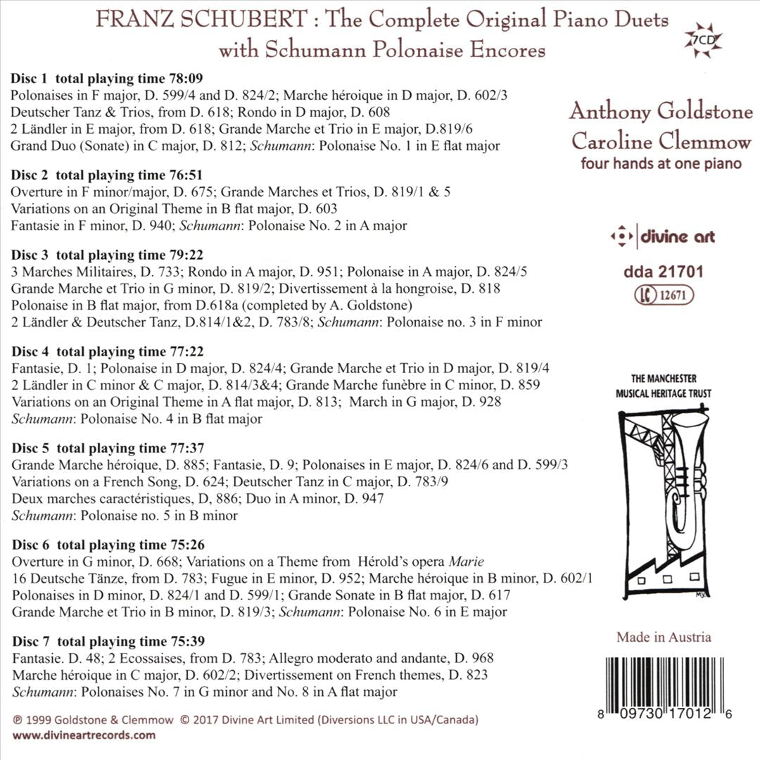 Franz Schubert: The Complete Original Piano Duets cover art