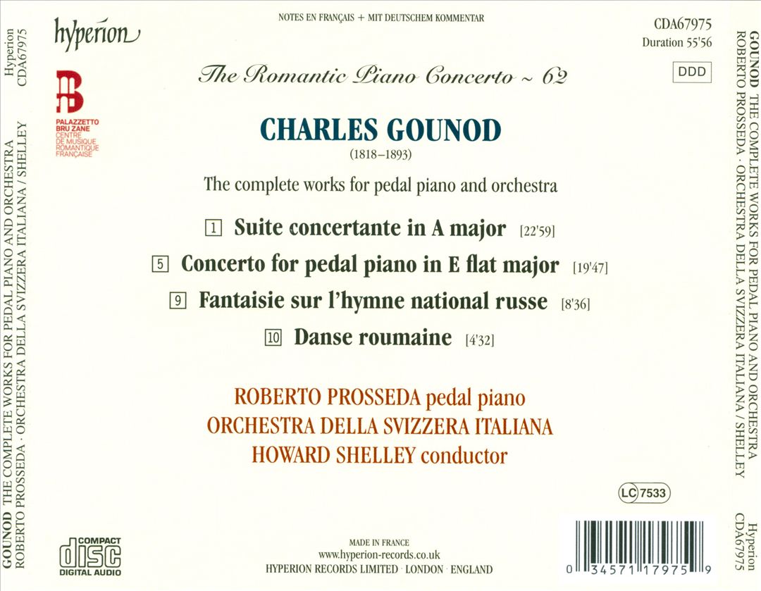 Romantic Piano Concerto, Vol. 62: Gounod - The Complete Works for Pedal Piano & Orchestra cover art