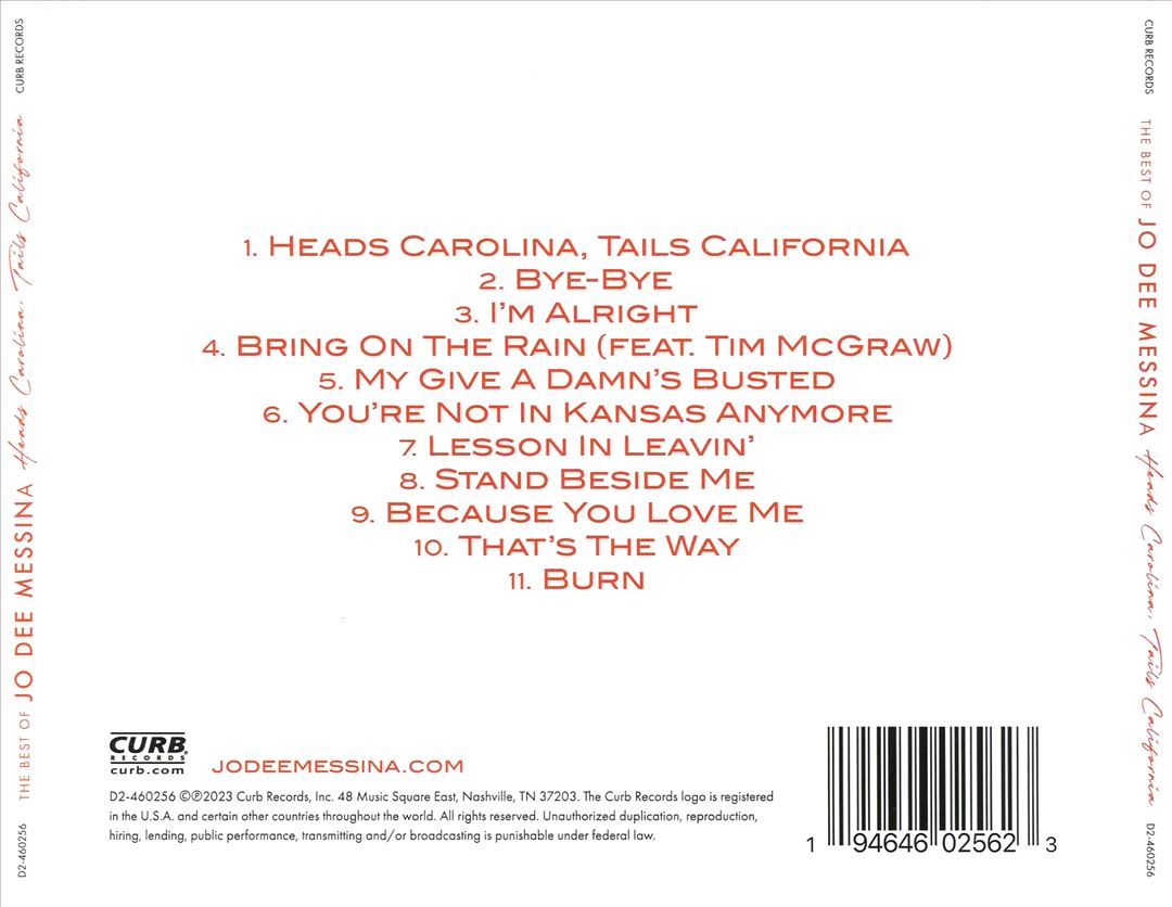 Heads Carolina, Tails California: The Best of Jo Dee Messina cover art