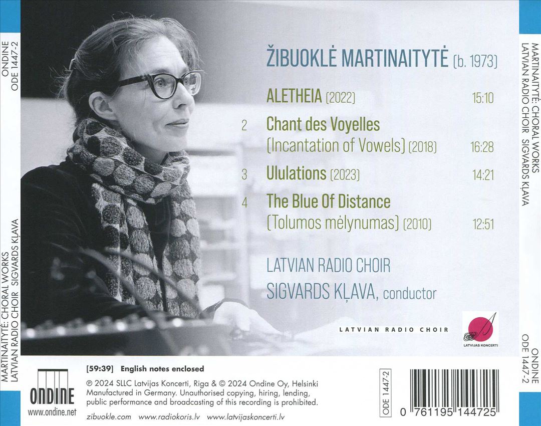 Zibuokle Martinaityte: Aletheia - Choral Works cover art