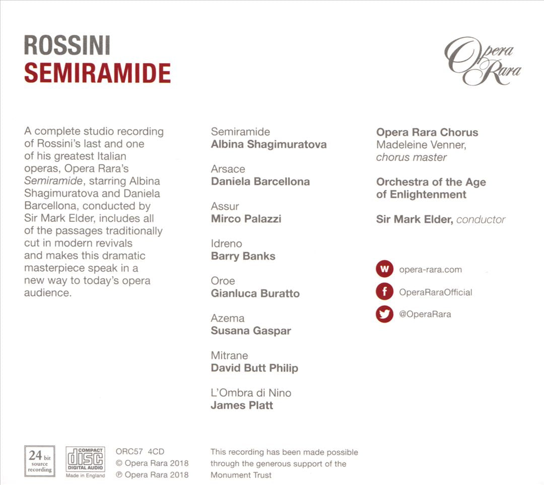 Rossini: Semiramide cover art
