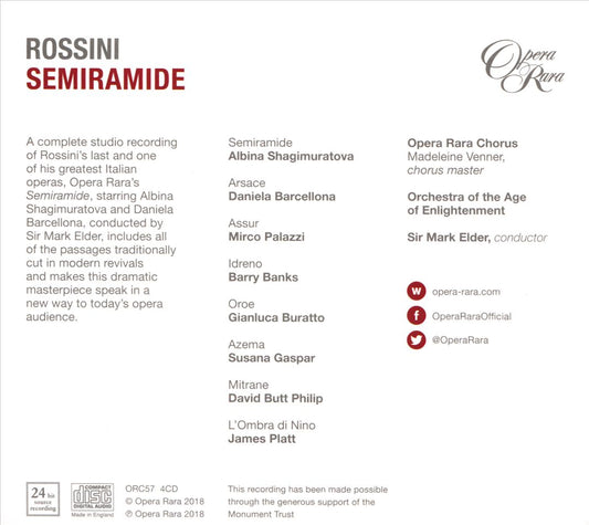 Rossini: Semiramide cover art