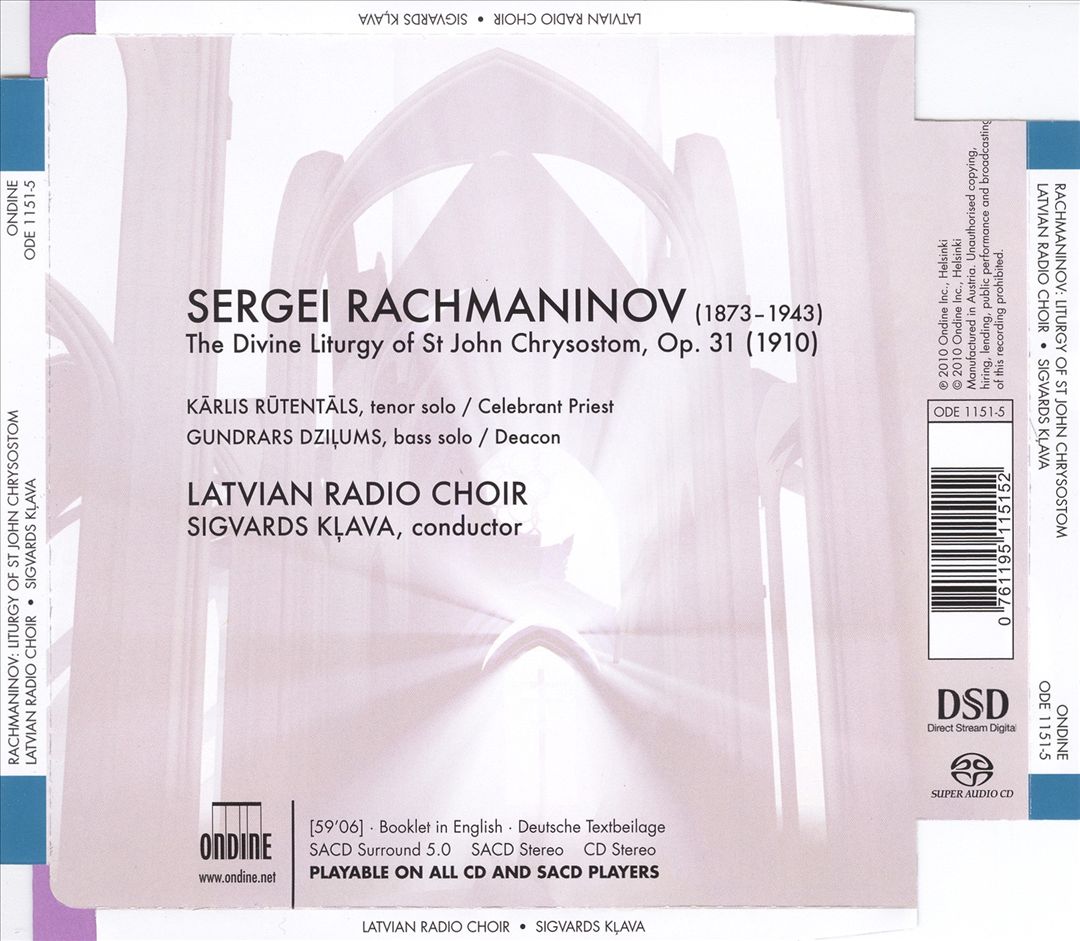 Rachmaninov: Liturgy of St. John Chrysostom cover art