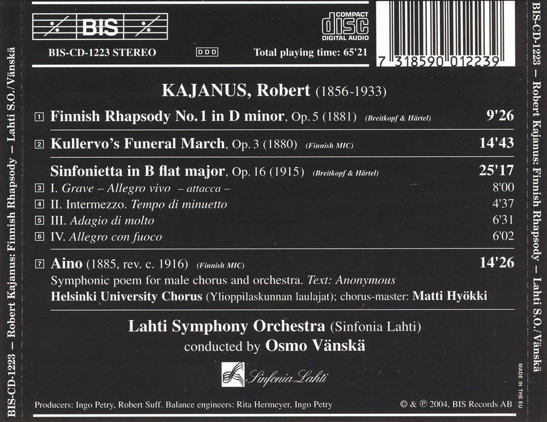 Robert Kajanus: Finnish Rhapsody cover art