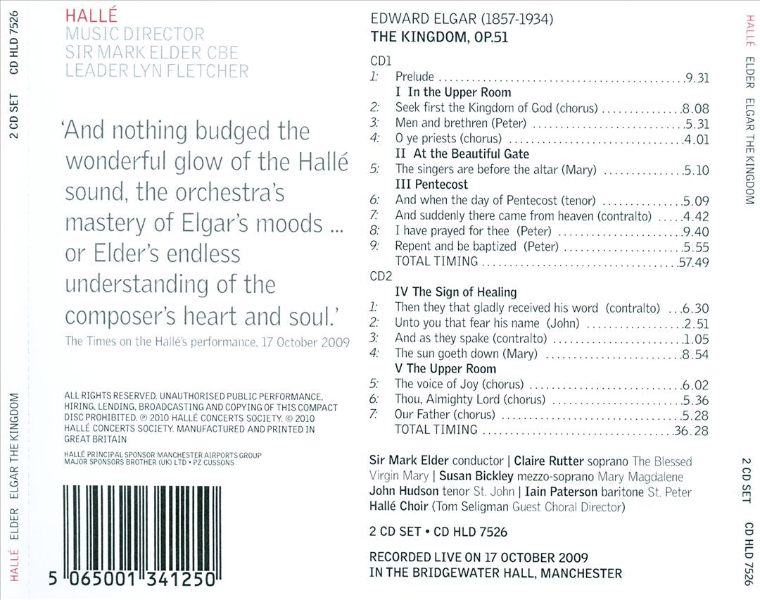 Elgar: The Kingdom cover art