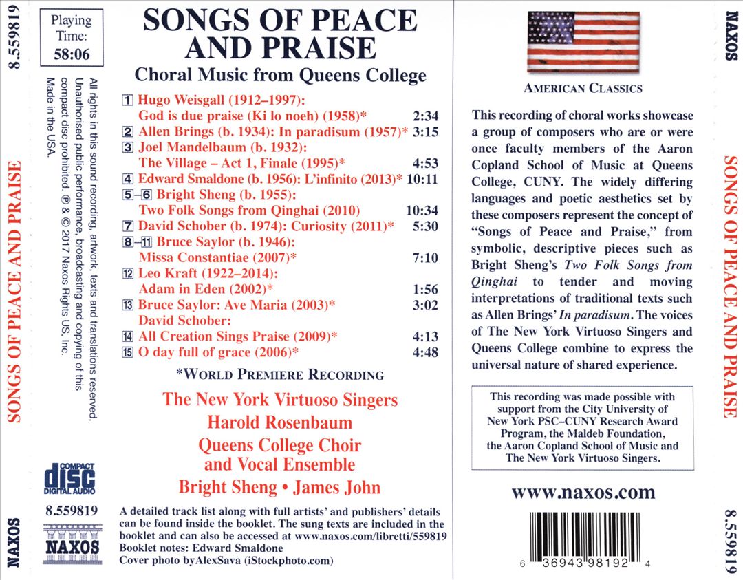 Songs of Peace and Praise cover art
