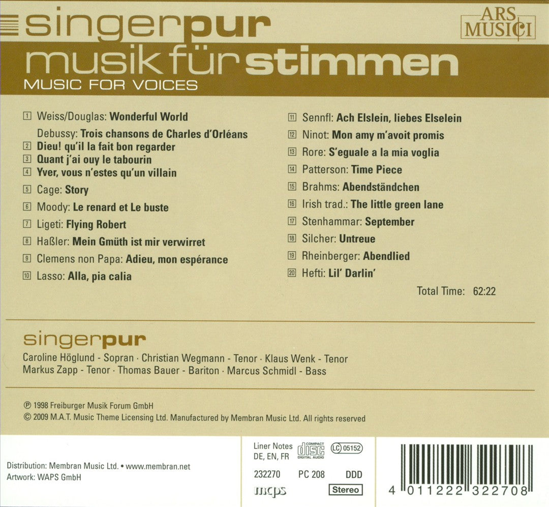 Musik für Stimmen cover art