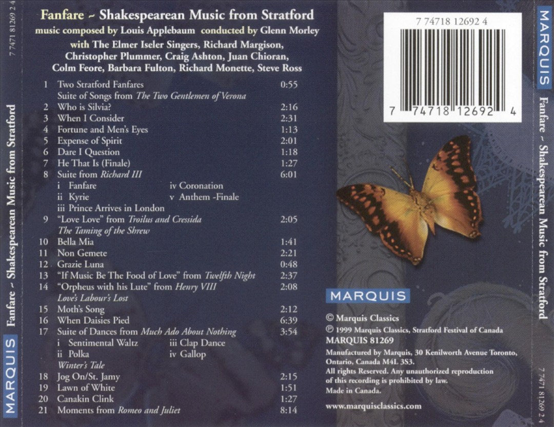 Fanfare: Shakespearean Music from Stratford cover art