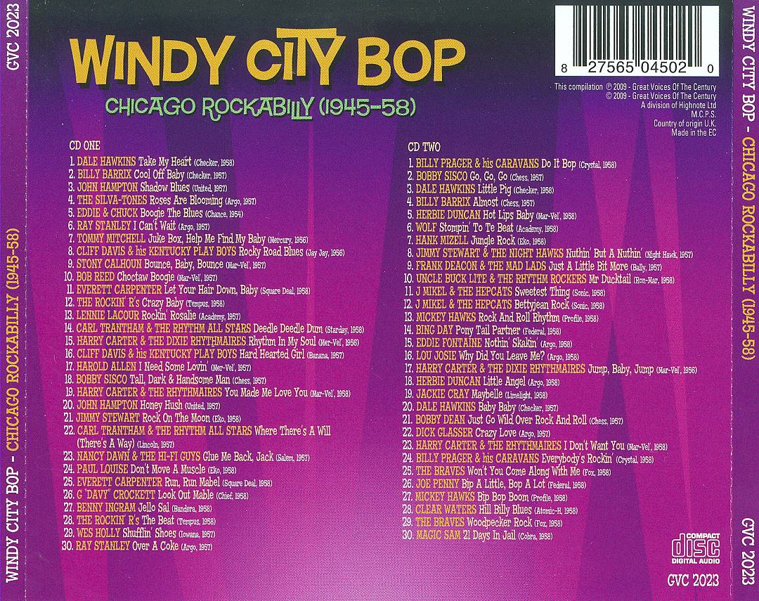 Windy City Bop: Chicago Rockabilly (1945-58) cover art