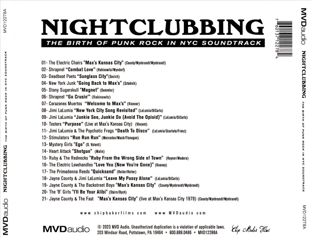 Nightclubbing: The Birth Of Punk In NYC [Soundtrack] cover art