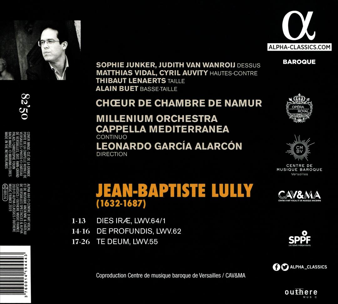Lully: Dies Irae; De Profundis; Te Deum cover art