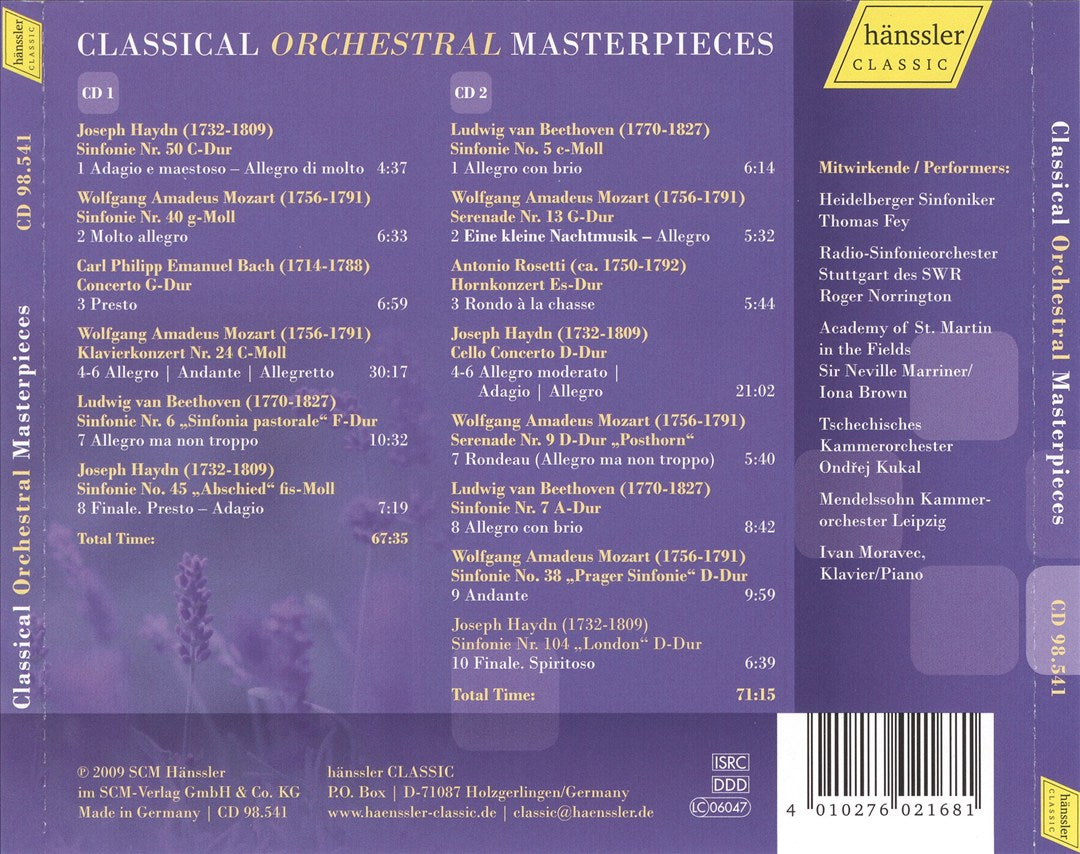 Classical Orchestral Masterpieces cover art