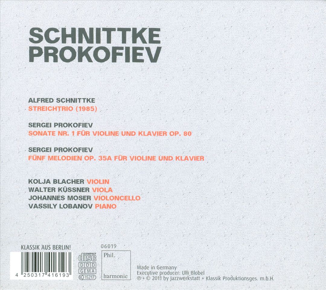 Schnittke & Prokofiev cover art