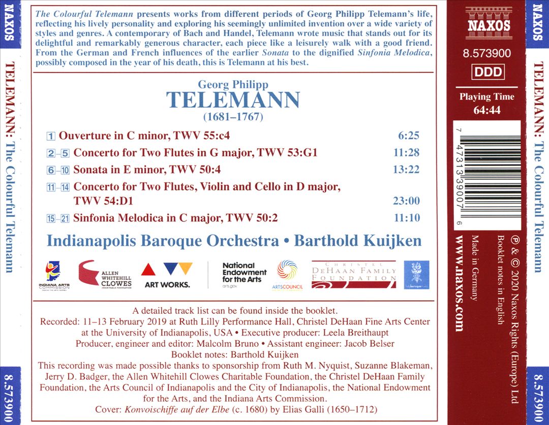 Telemann: The Colourful Telemann cover art