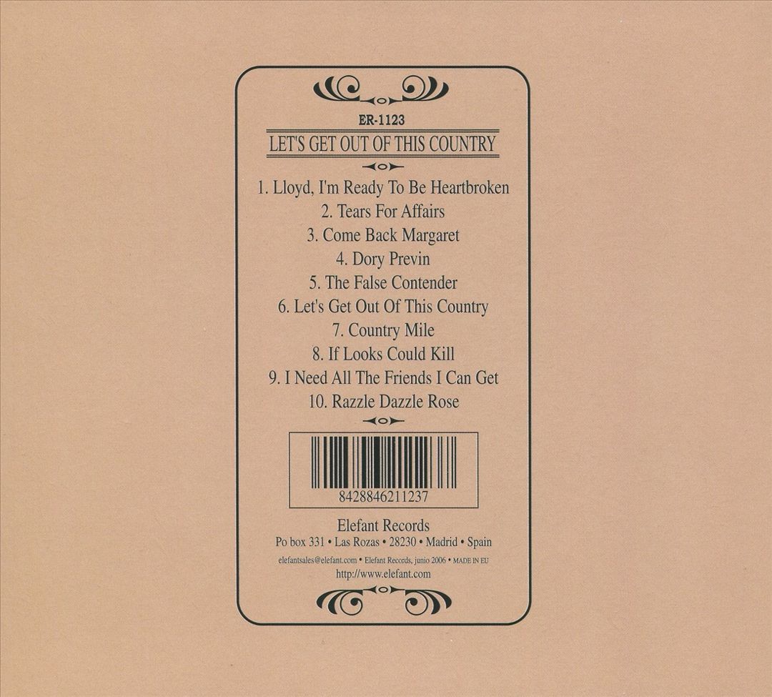 Let's Get Out of This Country cover art