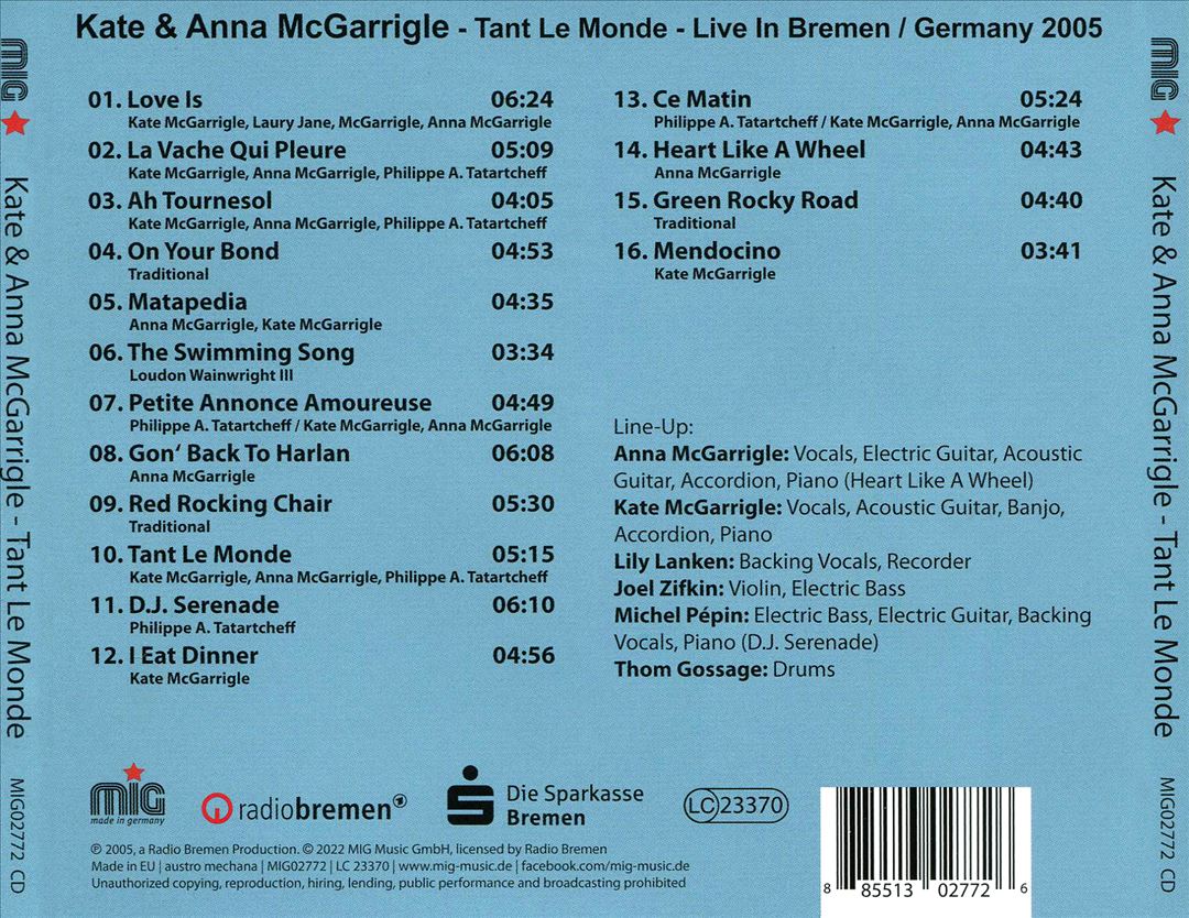 Tant le Monde: Live in Bremen/Germany, 2005 cover art