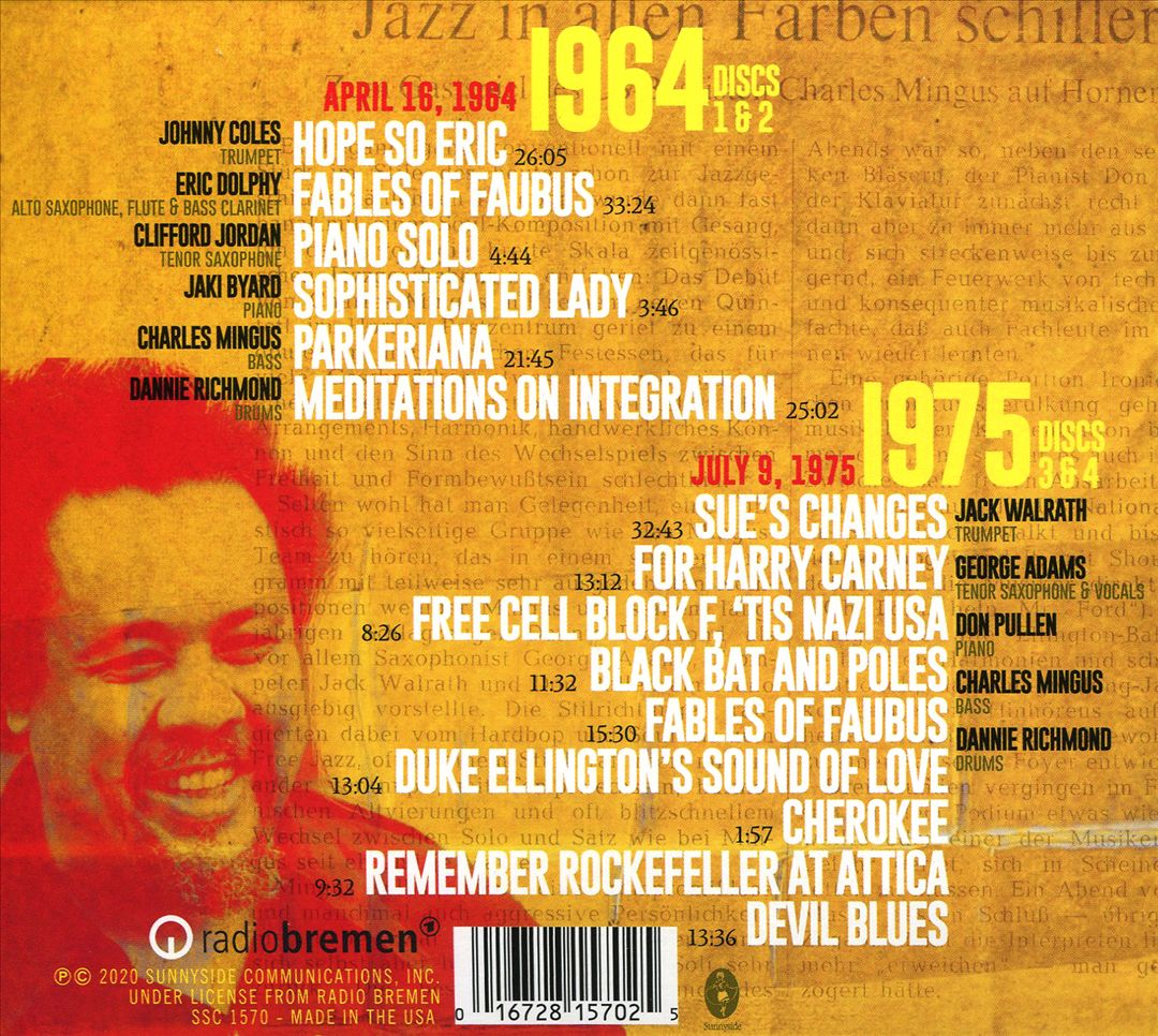 Charles Mingus @ Bremen 1964 & 1975 cover art