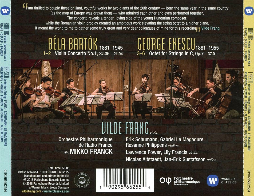 Bartók: Violin Concerto No. 1; Enescu: Octet cover art