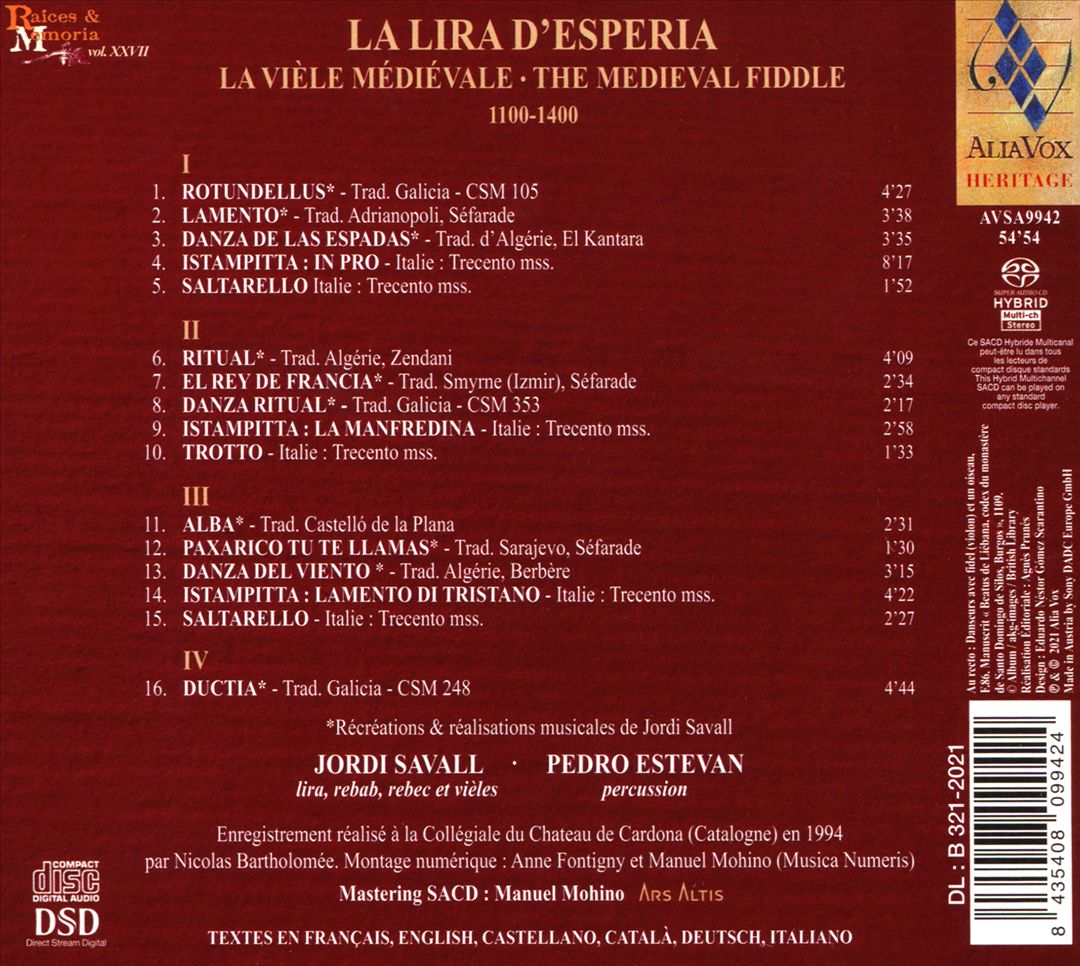 Lira d'Esperia cover art