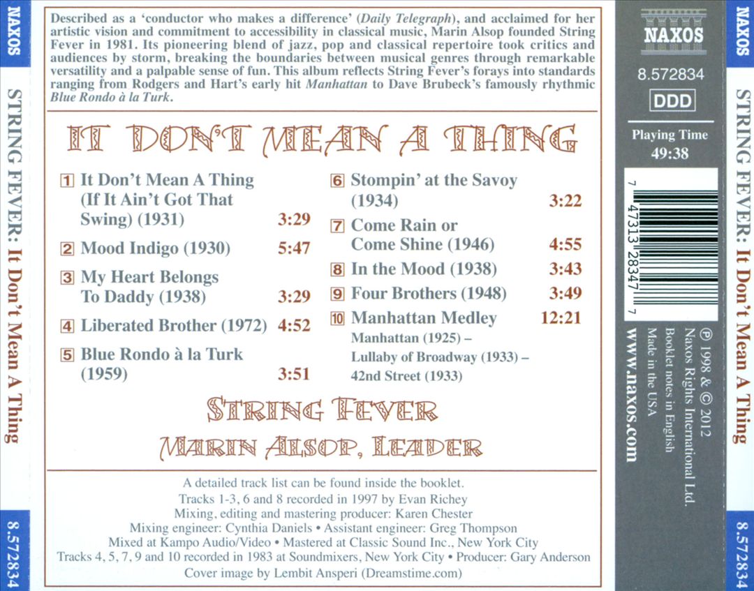 It Don't Mean a Thing cover art