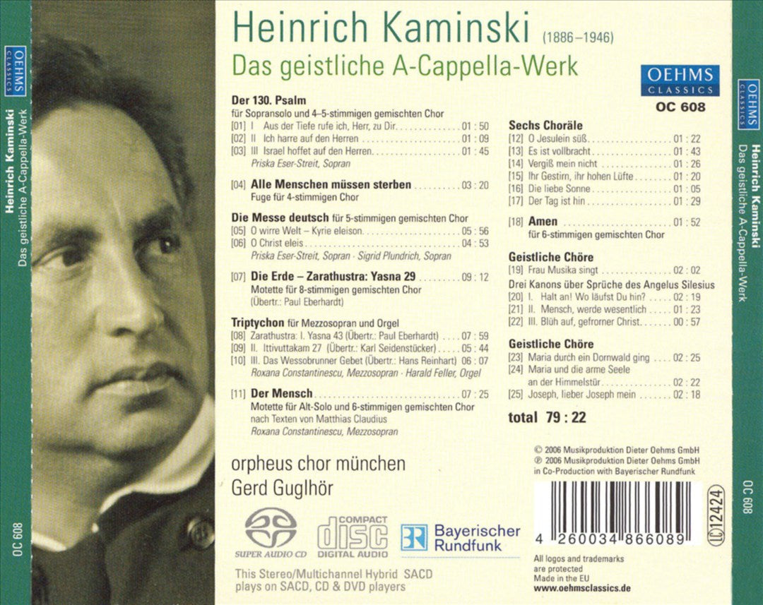 Heinrich Kaminski: Das geistliche A-Cappella-Werk cover art
