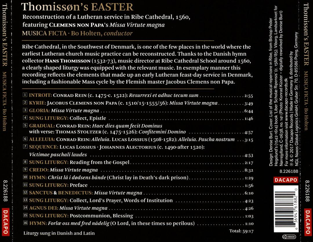 Thomissøn's Easter: Reconstruction of a Lutheran service in Ribe Cathedral, 1560 cover art