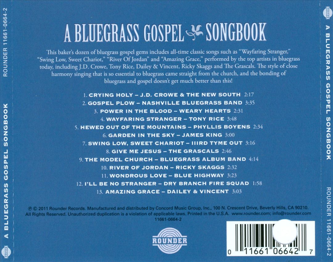 Bluegrass Gospel Songbook cover art