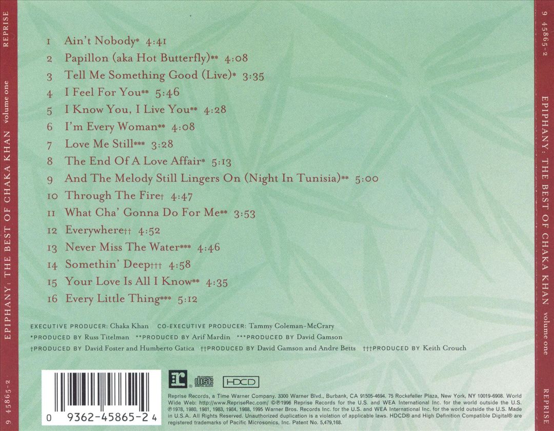 Epiphany: The Best of Chaka Khan, Vol. 1 cover art