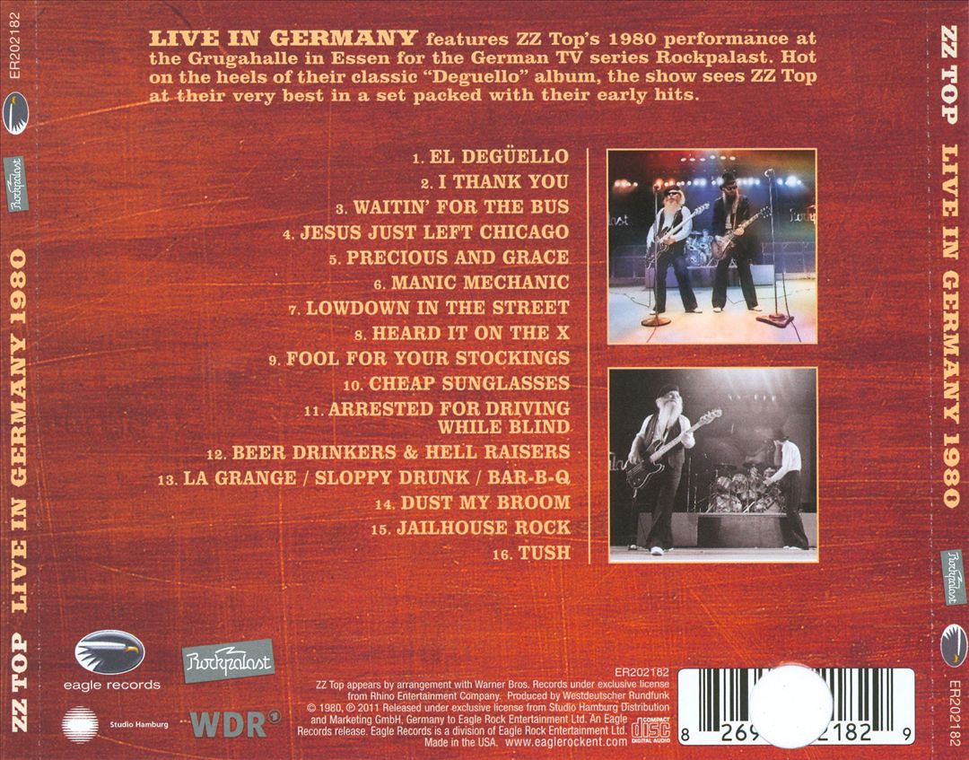 Live in Germany 1980 cover art