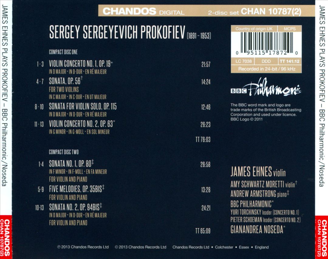Prokofiev: Complete Works for Violin cover art