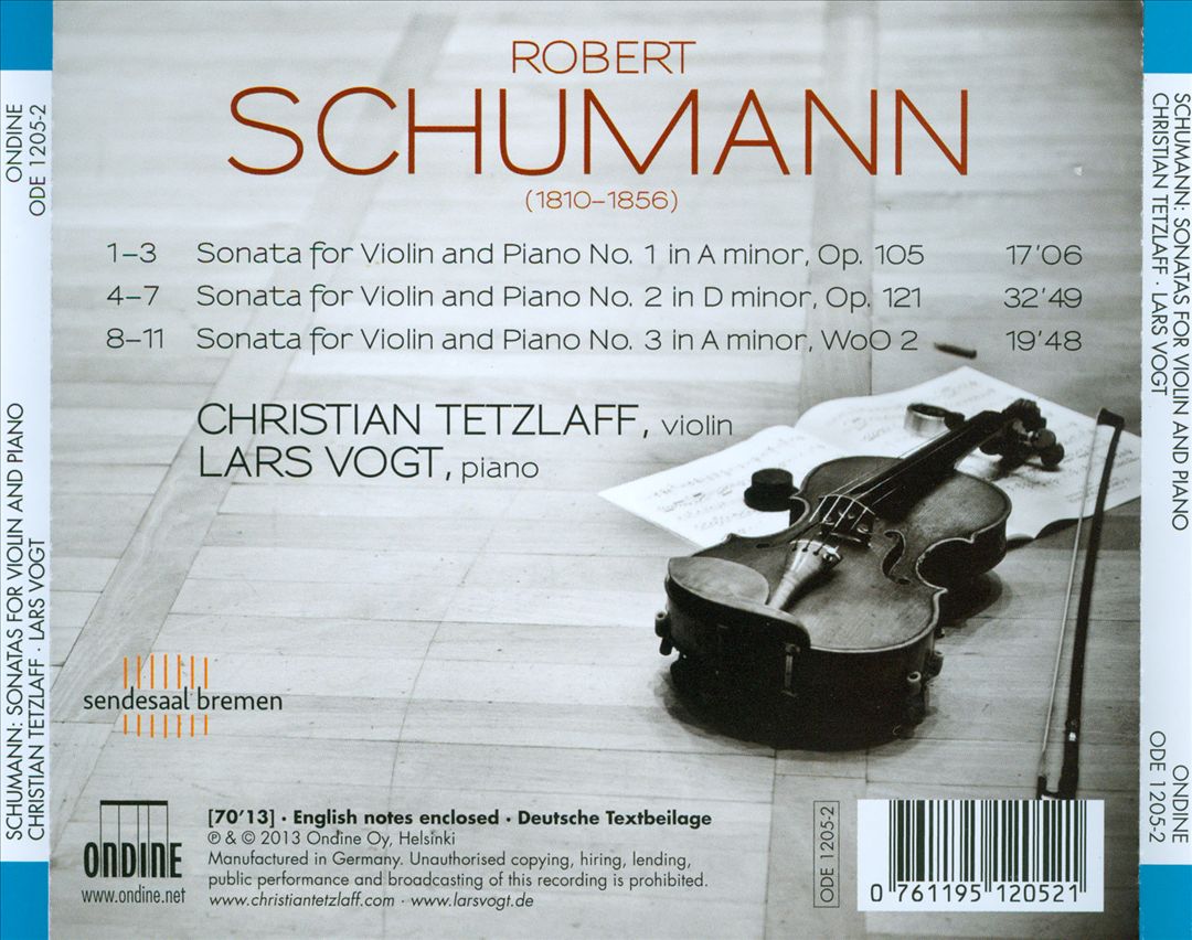 Schumann: Violin Sonatas cover art
