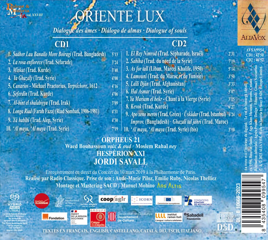 Oriente Lux: Dialogue des âmes cover art