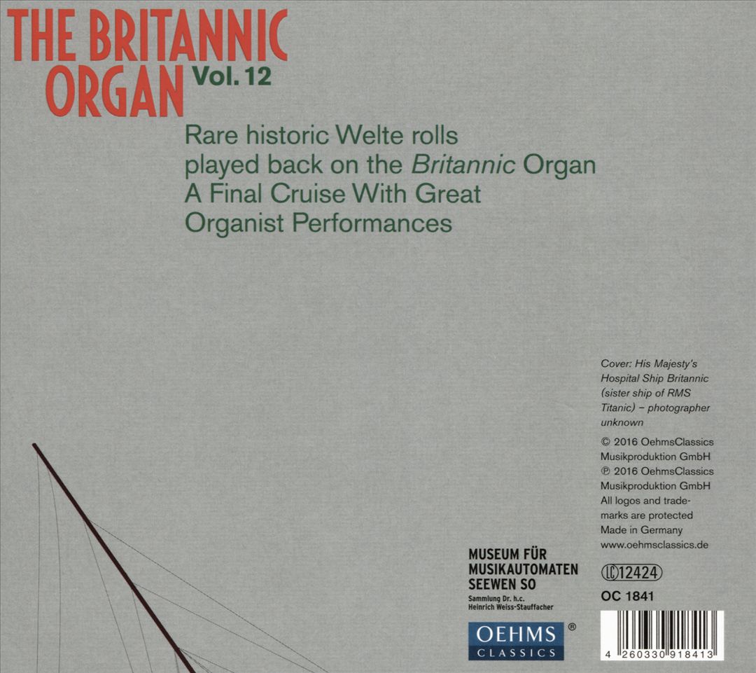 Britannic Organ, Vol. 12: Last Voyage cover art