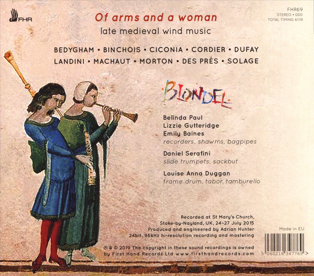 Of arms and a woman: Late medieval wind music cover art