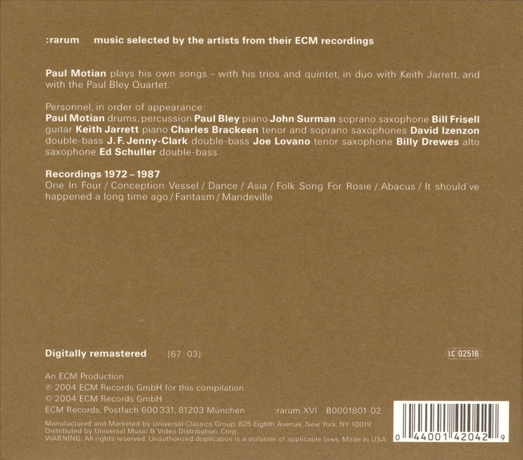 Selected Recordings (Rarum XVI) cover art