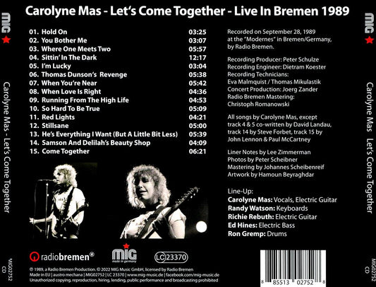 Let's Come Together [Live in Bremen 1989] cover art