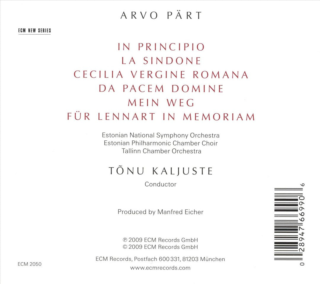 Arvo Pärt: In Principio cover art