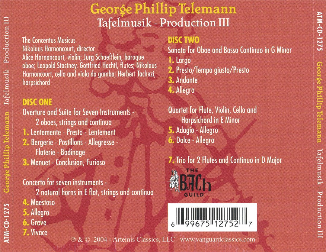George Phillip Telemann: Tafelmusik Production III - Complete cover art