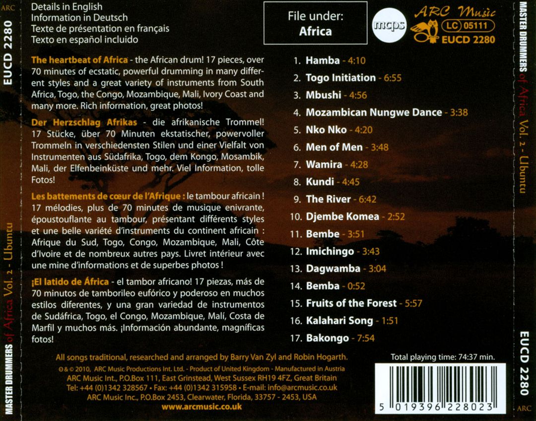 Master Drummers of Africa, Vol. 2: Ubuntu cover art