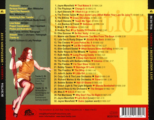 Destination: Lust - Songs Of Love, Sex And Violence cover art