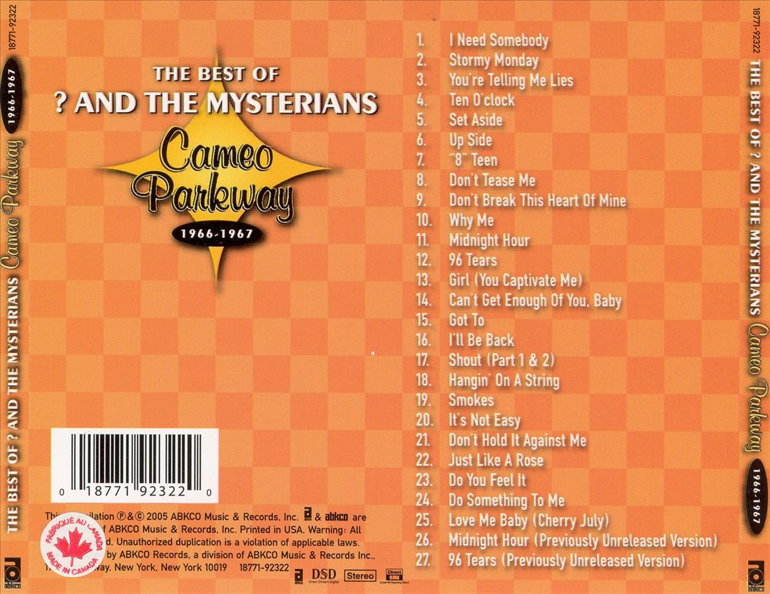 Best of ? & the Mysterians: Cameo Parkway 1966-1967 cover art