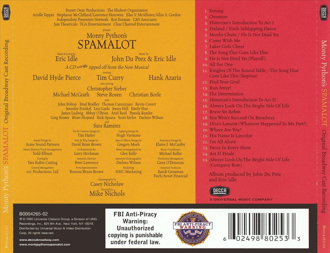 Monty Python's Spamalot [Original Broadway Cast Recording] cover art
