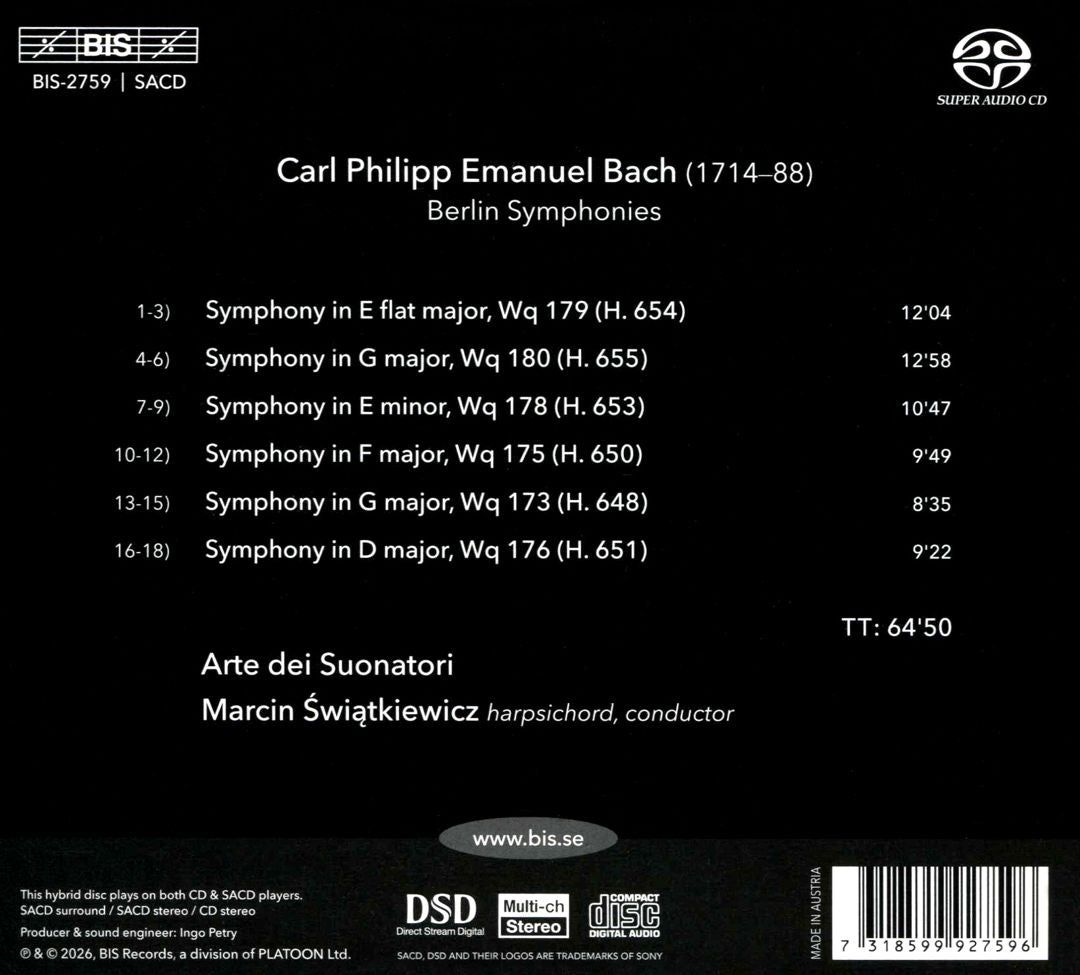 Instrumental Theatre of Affects: C.P.E. Bach - Berlin Symphonies cover art